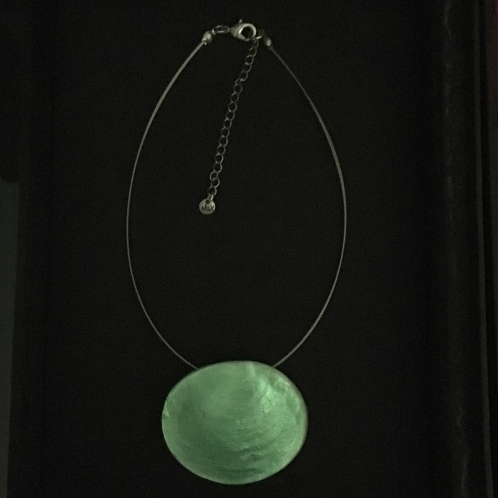 Turquoise Colored Oval Necklace EUC